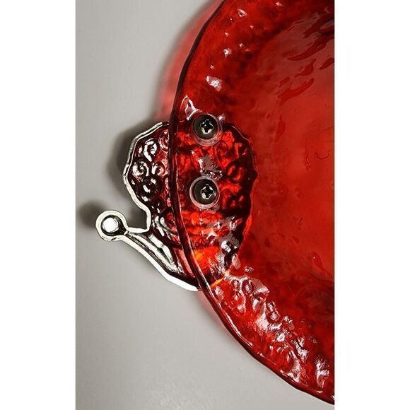 Lots of 2 Christmas Santa & Reindeer Glass dish with Santa 6.5” - Picture 7 of 10